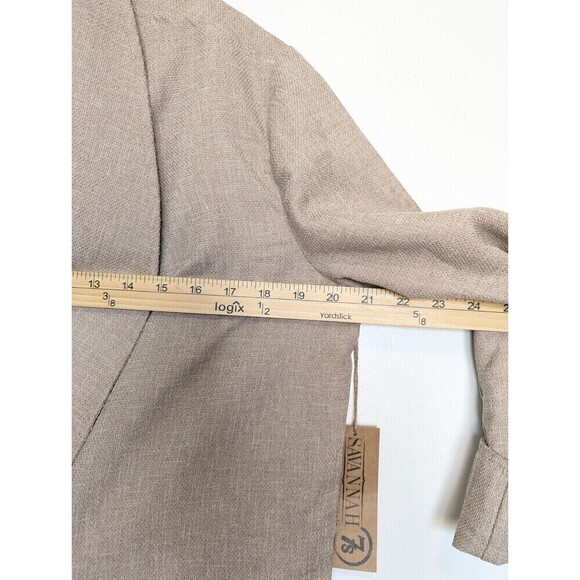 Anthropologie Current Air Tan Blazer Short Set XS - Picture 10 of 13